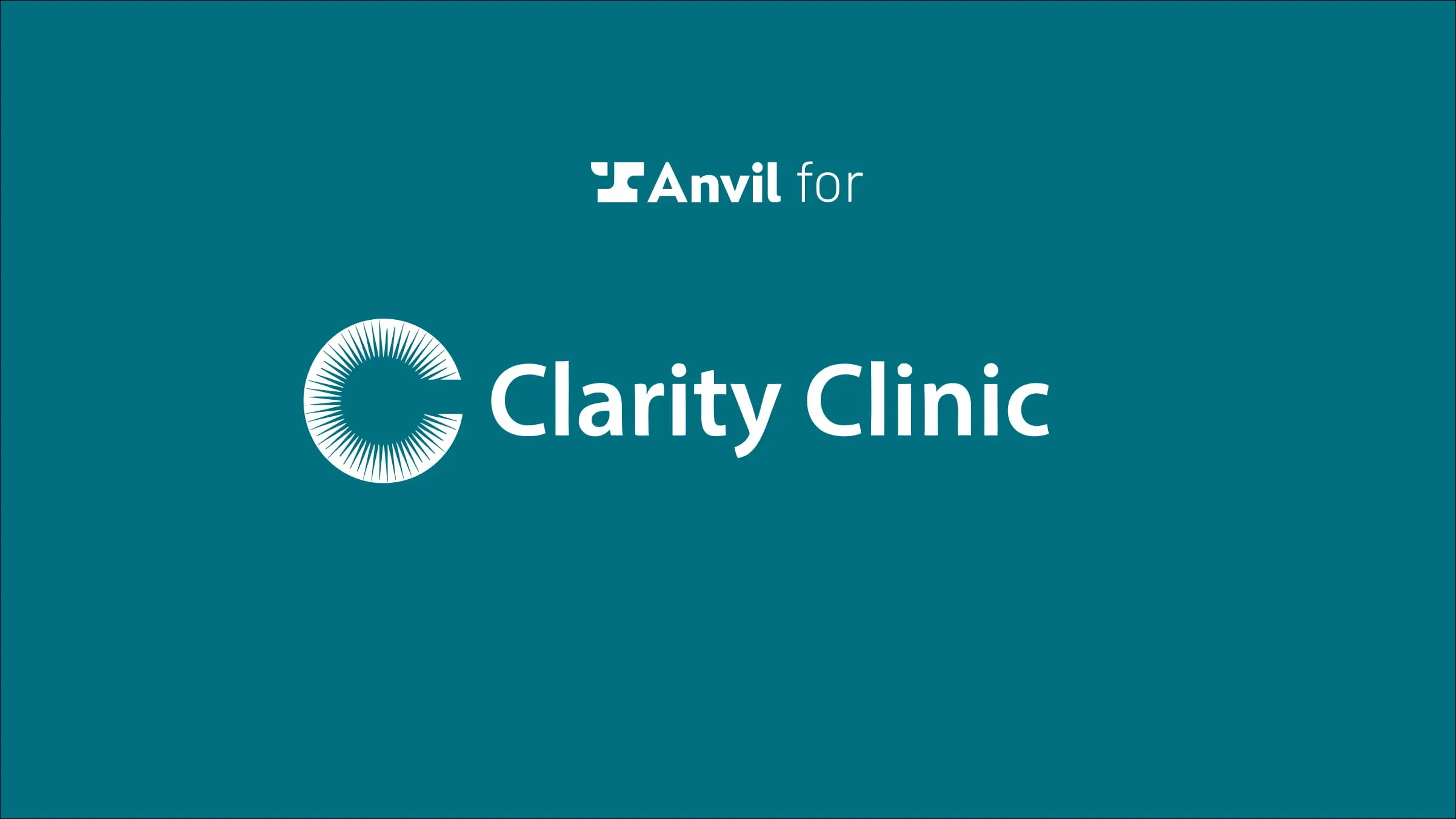 How Clarity Clinic digitized psychiatric patient onboarding with Anvil